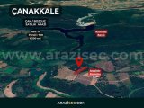 Çanakkale Çan Bozguç'da Doğayla İç İçe Muhteşem Manzaralı Satılık Arazi